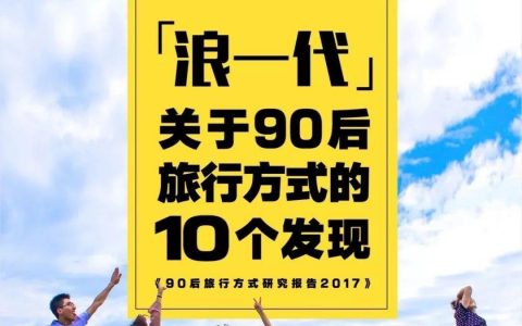 蚂蜂窝：“浪”一代，90后旅行方式研究报告