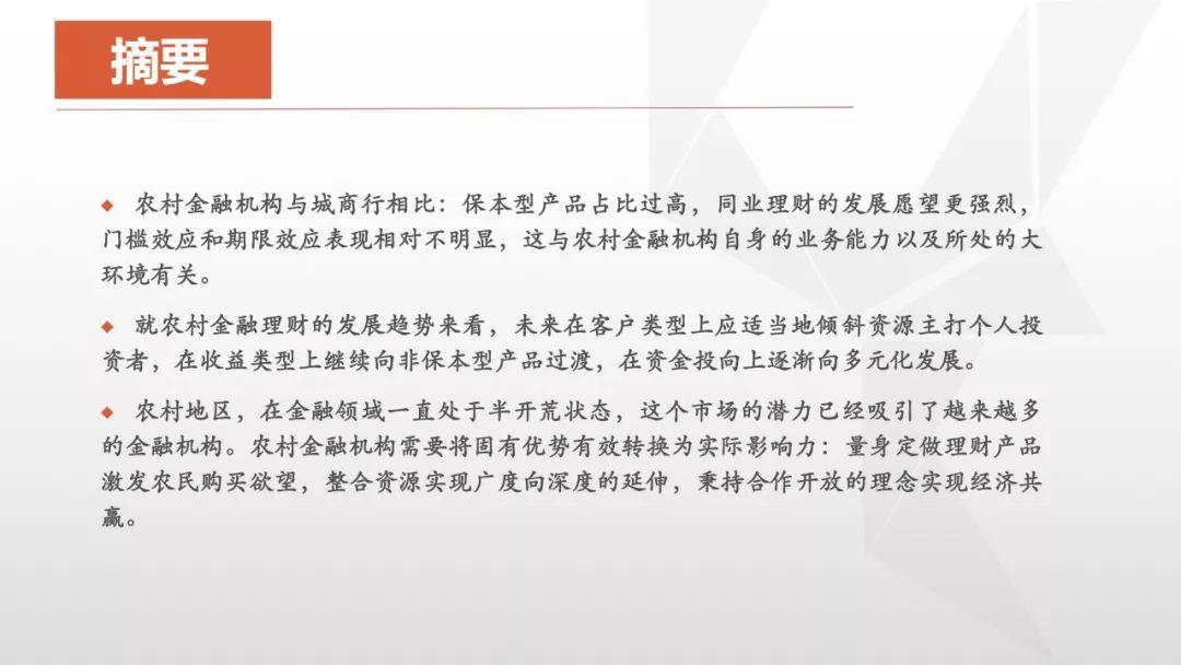 普益标准：农村金融机构理财产品深度解析研报