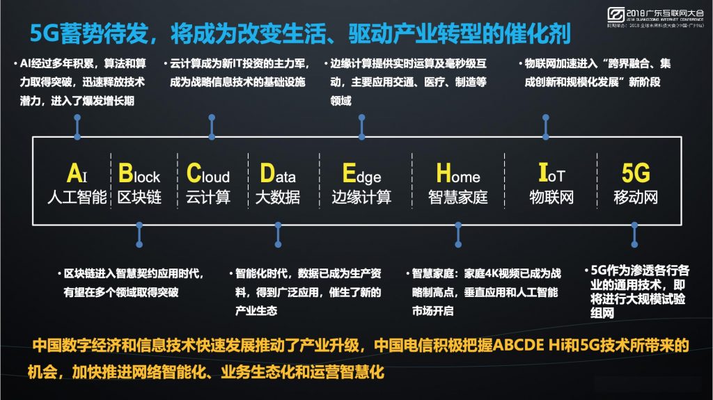 2018广东互联网大会-广东电信：Hello 5G，智领未来