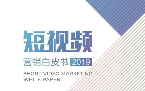 知萌：2019短视频营销白皮书