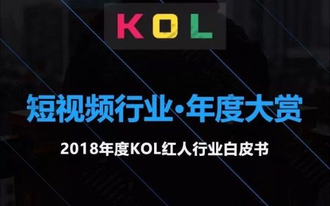 2018年度KOL红人行业白皮书