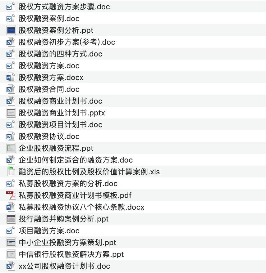 股权融资学习资料（23份）