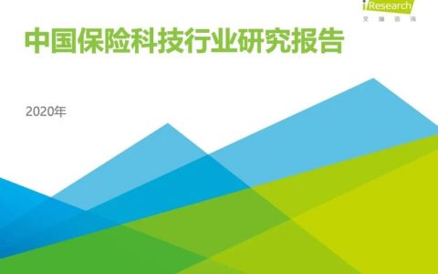 2020年中国保险科技行业研究报告