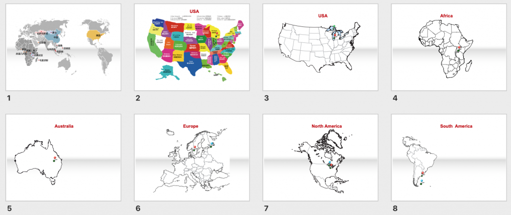 PPT实用模板 | 矢量地图PPT模板合辑<span style="color:#D80000">（156页）</span>