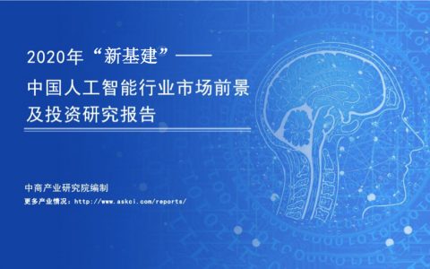 2020年“新基建”——中国人工智能行业市场前景及投资研究报告（27页）