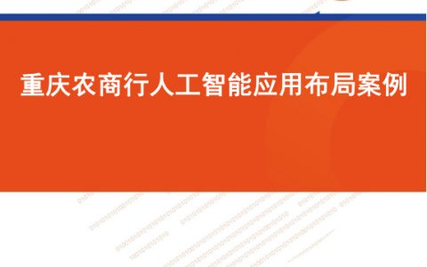 零壹智库：重庆农商银行人工智能布局（14页）