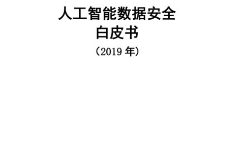 2019人工智能数据安全白皮书（51页）