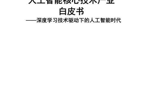 中国信通院：人工智能行业核心技术产业白皮书-深度学习技术驱动下的人工智能时代（43页）