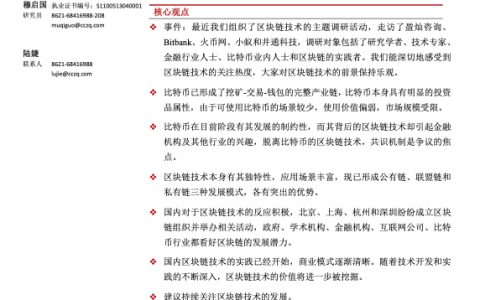 川财证券-区块链技术调研报告之二：区块链技术进化论-区块链技术的国内实践和展望