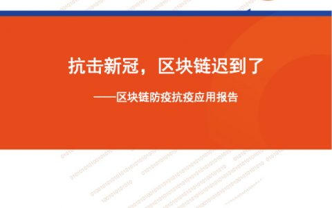 抗击新冠，区块链迟到了：区块链抗疫防疫应用报告