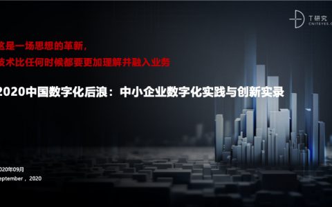 2020 中国数字化后浪：中小企业转型与创新实录报告(80页)