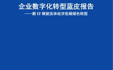 中国通信院：企业数字化转型蓝皮报告新IT赋能实体经济低碳绿色转型（76页）