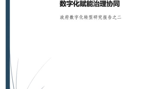 北京大学：下一步行动数字化赋能治理协同2022政府数字化转型研究报告之二（65页）