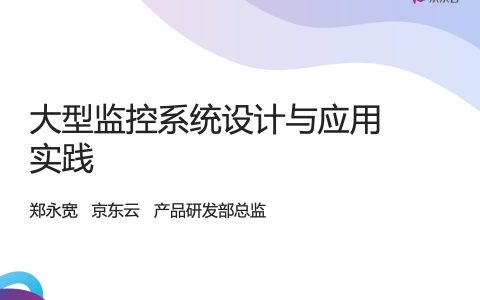 大型监控系统设计与应用实践