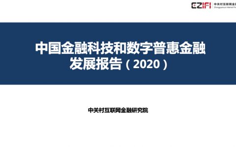 中国金融科技和数字普惠金融发展报告2020简版（33页）