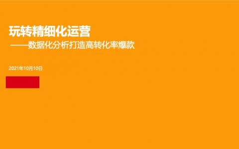 京东数据化分析打造高转化率爆款玩转精细化运营（104页）