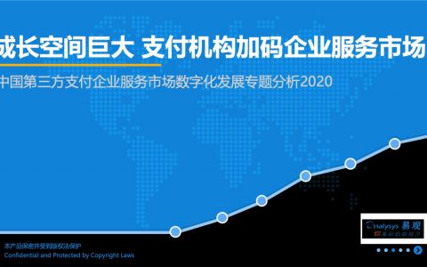 易观分析：2020中国第三方支付企业服务市场数字化发展专题分析(38页)