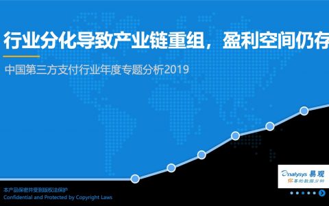 易观：2019中国第三方支付行业年度专题分析（55页）